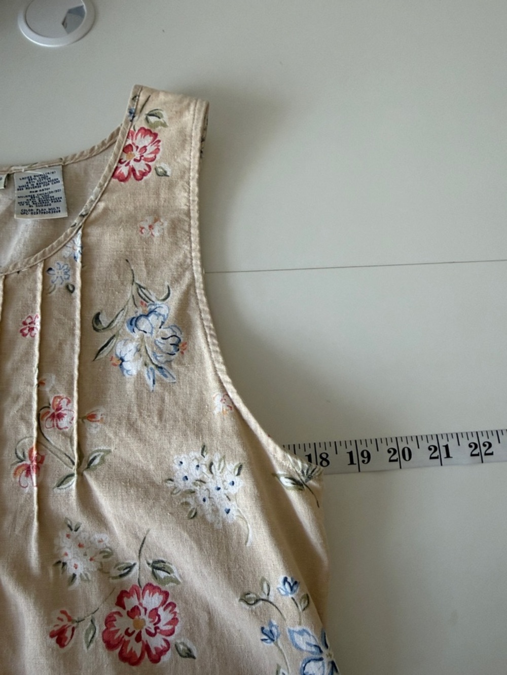 White Stag Romantic Cottage Yellow Cream 55% Linen Floral Maxi Dress Size 4/6 - Picture 8 of 13